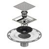 Neodrain 6 in Brushed Square Shower Drain Brushed 304 Stainless