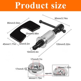 FullMayPro Brake Caliper Piston Rewind Tool,Car Rear Brake Pad Wind Back Tool,Right Handle Set Brake Caliper Wind Back Tool,Brake Piston Wind Back Tool for Replacement of Rear Brake Pad