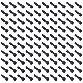 Maschinenschrauben, Nylon, Flachkopf, Kunststoff, Kreuzgewinde, schwarze Knöpfe, Schrauben, 100 Stück