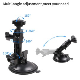 SUREWO Multi Angle Suction Mount Compatible with GoPro Hero 12/11/10/9/8/7 Black/Silver/White, Hero 6/5/4 Black, Apeman, Campark, Crosstour, Akaso and Most Action Cameras