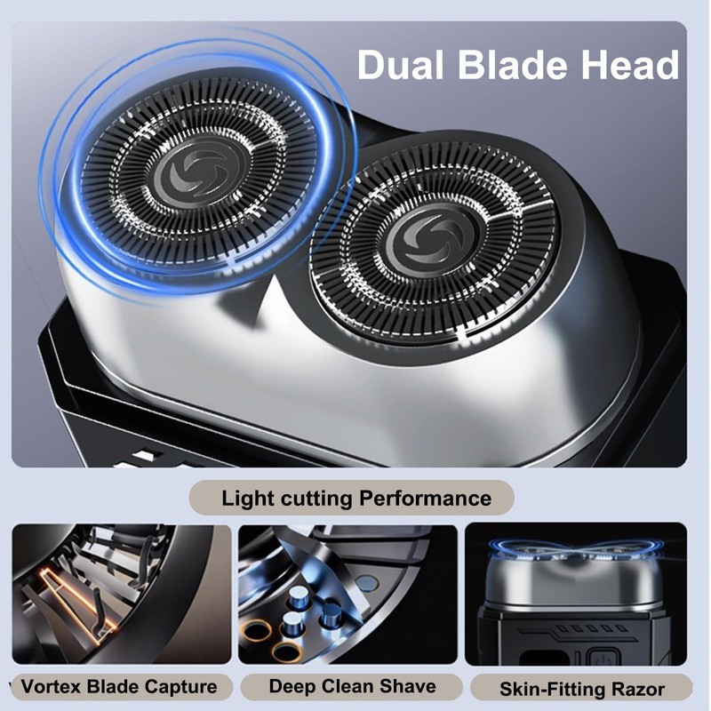 Electric Shaver and Nose Hair Trimmer 2-in-1, Portable Mini Shavers