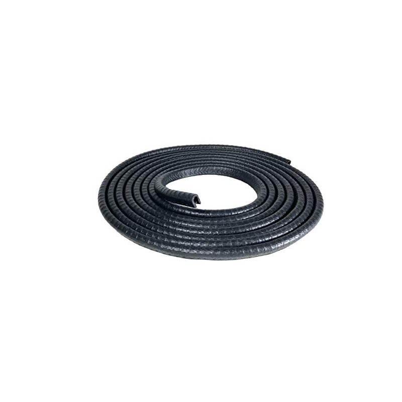 Seal Rubber Edge Trim Black U Channel 0.375" Height, Grip