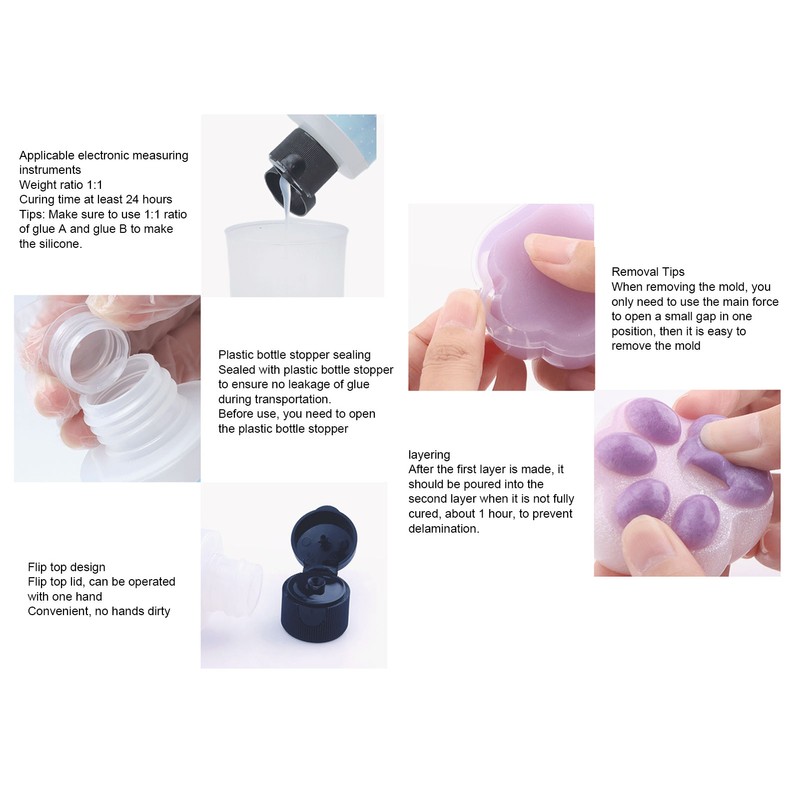 Liquid Translucent Silicone DIY Elasticity Kneaded Squeezed Clear Silicone Rubber