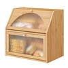 Vriccc Extra Large Bread Box for Kitchen Counter, Bamboo Wood
