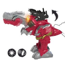 Power Rangers Battle Attackers Dino Fury T-Rex Champion Zord Electronic Action Figure Toy for Kids Ages 4 and Up with Lights and Sounds