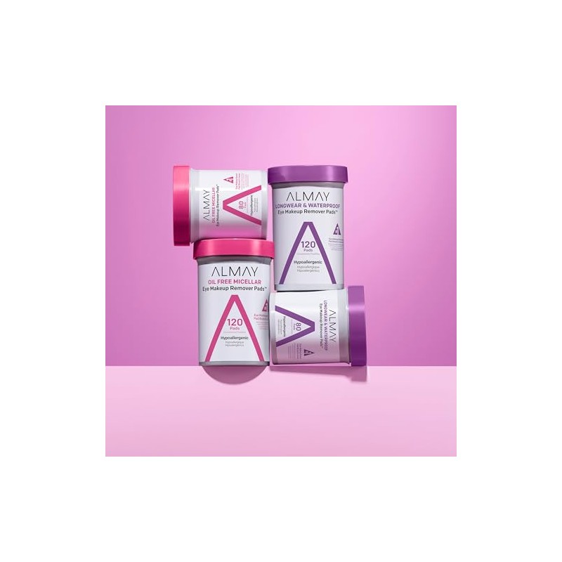 Almay Pads desmaquillantes biodegradable longwear 120 piezas