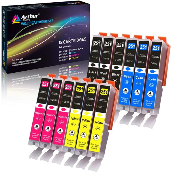 Arthur Imaging Compatible Ink Cartridge Replacement for Canon CLI251XL for