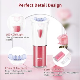 Glabrouse Skin Epilator,Facial Hair epilators Hair Removal for Women,Portable Epilator,Epilators with LED Light,Cordless Electric Lady Shaver,for Bikini Arm Legs Armpits