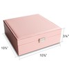 Frebeauty Earring Organizer Classic Jewelry Box 50 Slots Double Layer