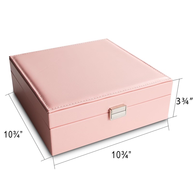 Frebeauty Earring Organizer Classic Jewelry Box 50 Slots Double Layer