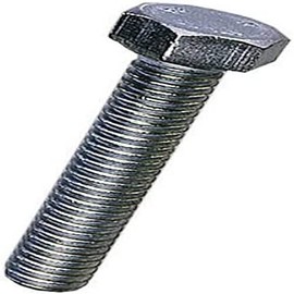 Merriway BH02768 (4 Pcs) Steel Hex Head Bolts with Nuts M10 x 50mm Bright Zinc Plated - Pack of 4 Pieces