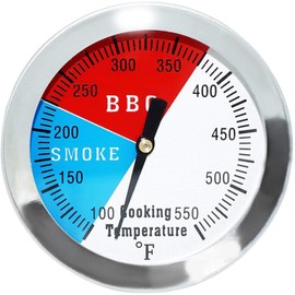 2 inch BBQ Thermometer Gauge Charcoal Pit Smoker Temp Gauge, Heat Indicator Temp Thermometer for Wood Charcoal Grill Pit