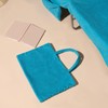 Brentfords Sun Lounger Towels, Sea Blue Beach Towel with Pockets