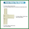 Motoforti 2Pcs Heater Water Pipe for Toyota RAV4 2006 2007