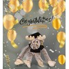 DolliBu Long Arms Moose Graduation Plush Toy - Super Soft