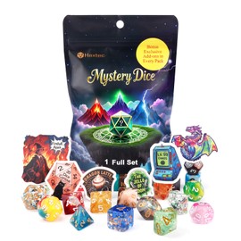 Haxtec Mystery Dice Set DND Dice Wide Range of Patterns Polyhedral Gaming Dice for Tabletop & Role-Playing RPG DND Gift
