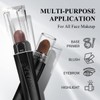 LUXAZA 3Pcs Neutral Brown Eyeshadow Stick Set, Matte And Shimmer