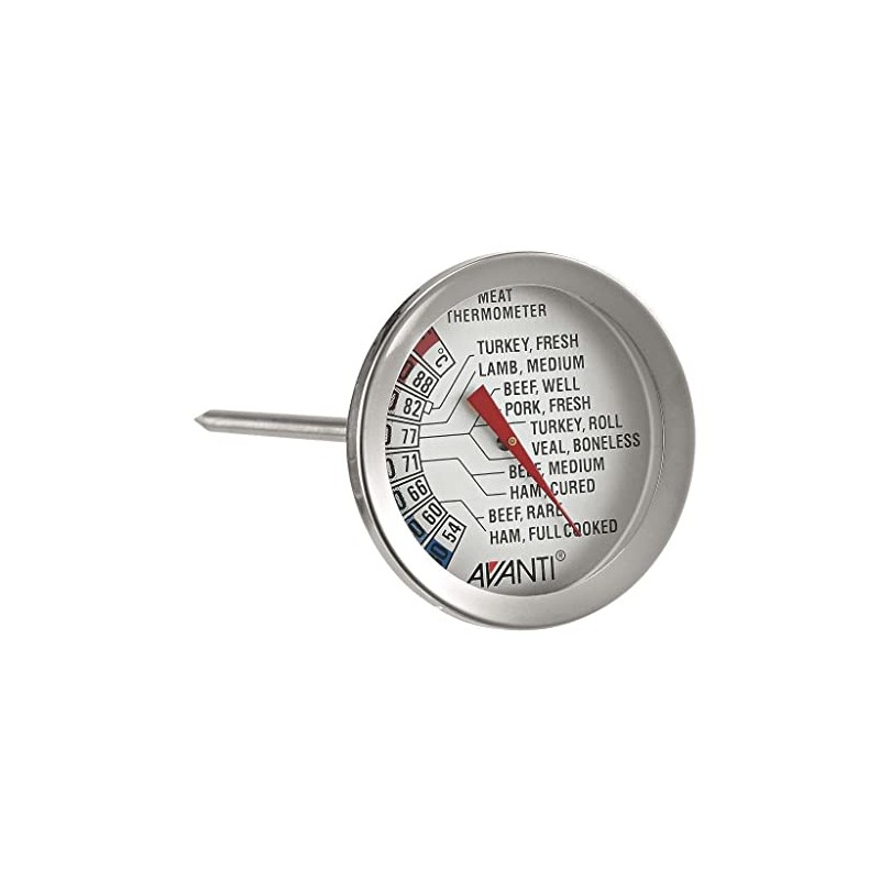 Avanti 12891 Tempwiz Meat Thermometer,Silver