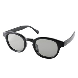 Valeria Polarized Sunglasses, Flat Lens, Wellington Square UV Protection, Soft Case, Black