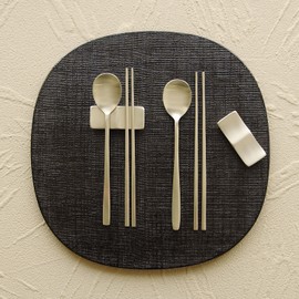 Notdam Bangjja Yugi Organic Spoon 2-Person Round Spoon Set / 놋담 방짜유기 유기수저 2인 둥근수저 세트