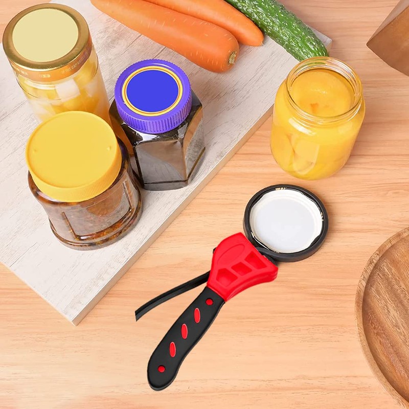 Jar Opener, Adjustable Belt Wrench Can Opener Jar Lid Opener