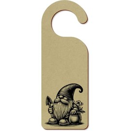 'Garden Gnome With Trowel' 200mm x 72mm Door Hanger/Sign (DH00042188)