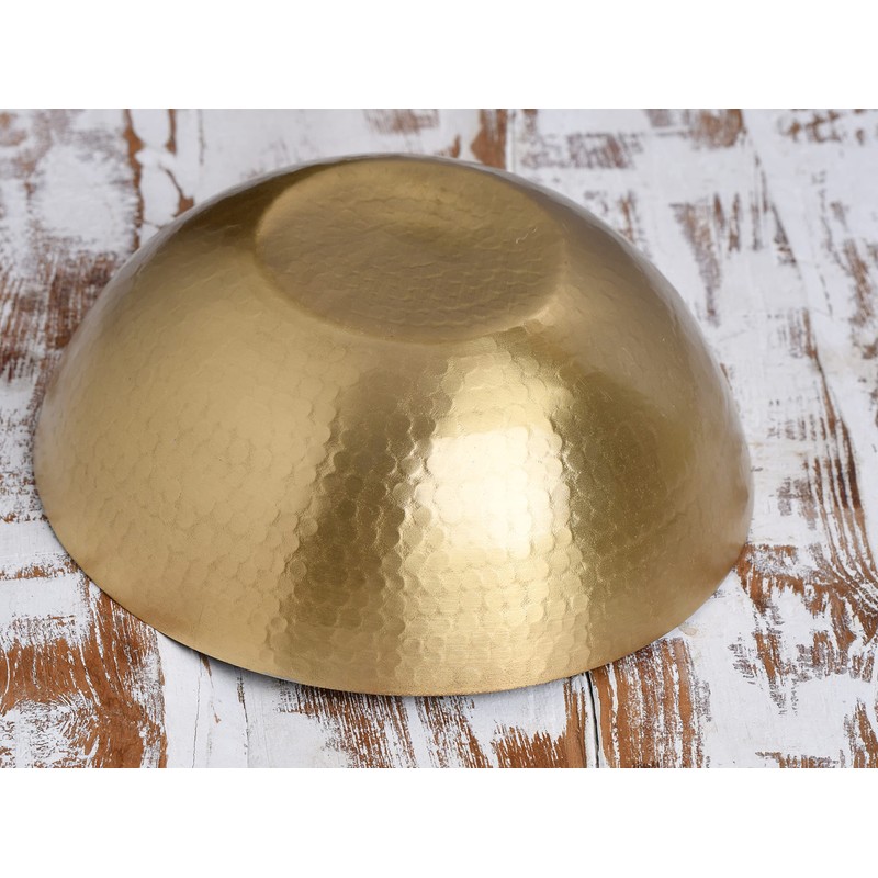 De Kulture Hand Hammered Antique Brass Nut Serving Bowl |Ideal