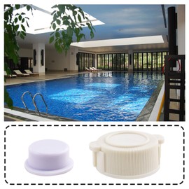 Micro Traders 2Sets Pools Valve Cap and Plug Pool Drain Plug Screw On Pool Drain Cap Above Ground Pool Replacement Part Compatible with Intex 10043 10044