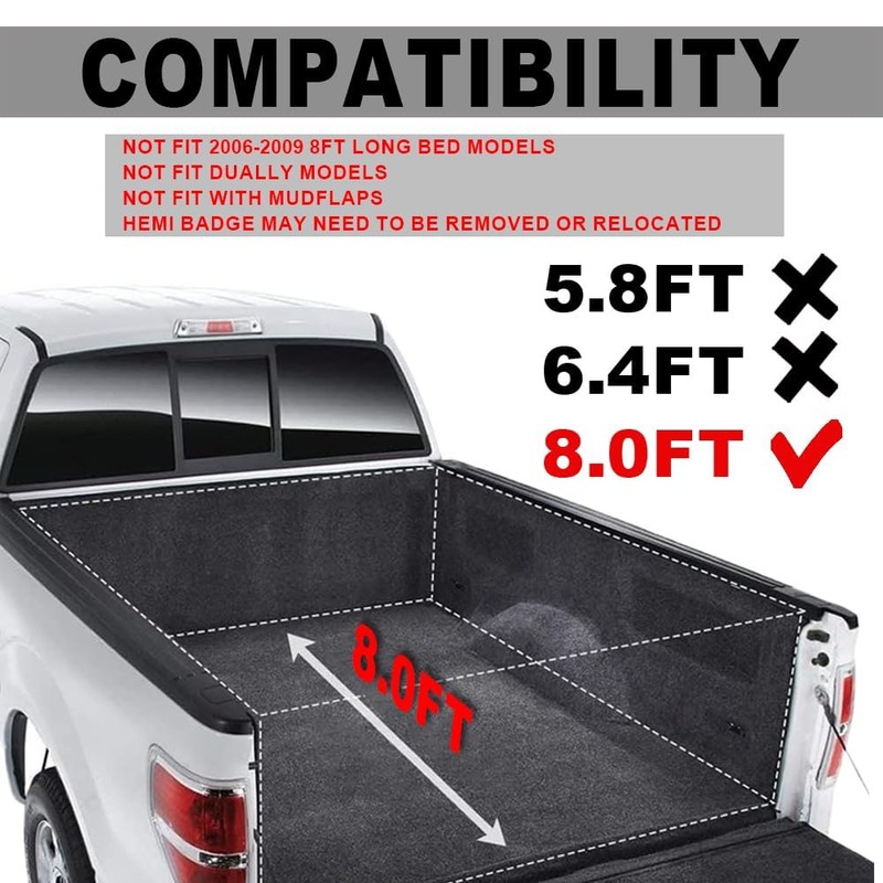 ALLGOOD Fender Flares Compatible with Dodge Ram 2500 3500 2003-2009/Fit