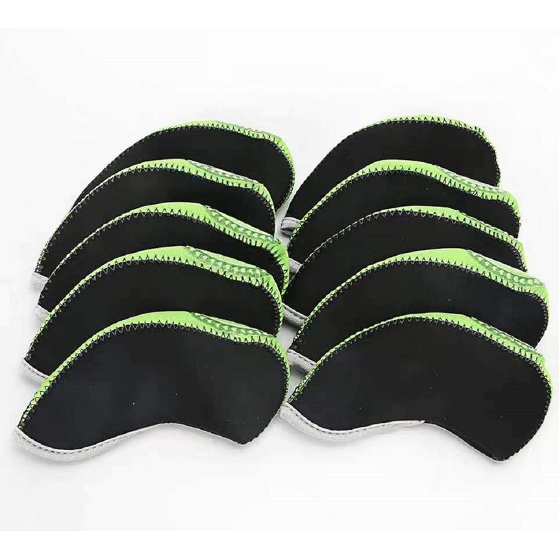 FLTRAD 10Pcs Golf Clubs Iron Head Covers 3-9 A/SW/PW Elastic