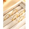 Thunaraz 14K Gold Plated Stackable Gold Rings for Women -