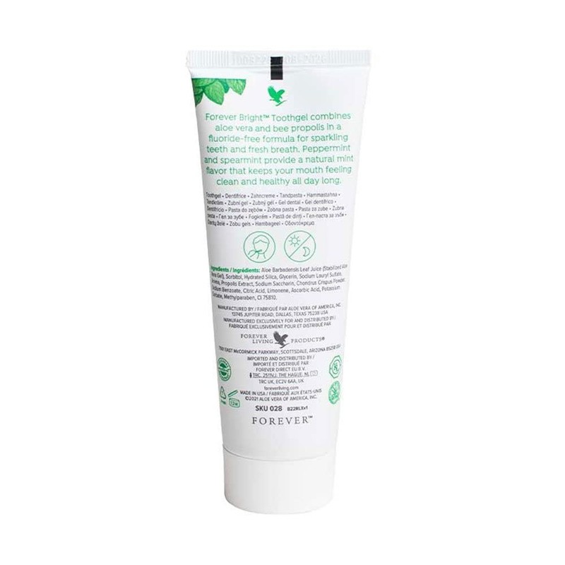 Forever Living Products Forever Bright Toothgel, 130g, Fluoride-Free with Aloe