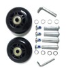 LOTOWELZON 1 Pair Black Mute Luggage Replacement Wheels 90 mm