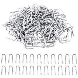 Glarks 151Pcs 3 Sizes Fence Staples Fencing Pliers with Hammerhead Set, Steel Wire Fence Staples Heavy Duty Galvanized Wire Staples U Shaped Nails U Staples for Woven Fencing and Wire Mesh