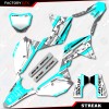 Factory EFX Cyan STREAK Racing Graphics Kit fits 18-21 Honda