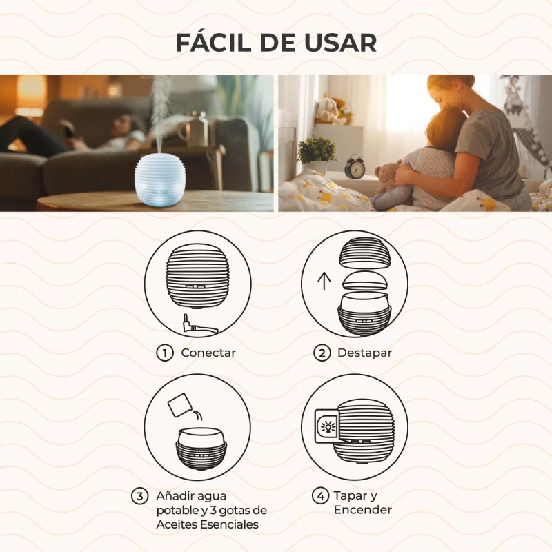 Nativa5 Difusor Para Aceite Esencial Aromaterapia+aceite Sleep Blend