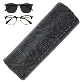Orsus Elegant Horizontal Reading Glasses Hard Case from PU Leather Iguana Skin Embossing, Eyewear Case Grey B10Ig