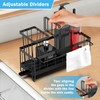 Woobroo Caddy Kitchen Organiser Sink Tidy with Detachable Drainage, carbon