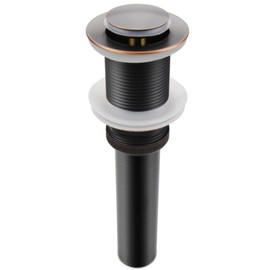 Oil Rubbed Bronze Pop Up Drain, Bathroom Vessel Lavatory Vanity Faucet Sink Drain Stopper, ORB without Overflow