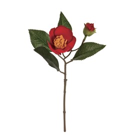Tokyodo FJ005168-003 Artificial Flowers MAGIQ Early Spring Camellia, Red, Flower Diameter 2.0 x L9.8 inches (5 x 25 cm)