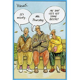 Pictura It's Windy Eric Decetis Funny/Humorous Masculine Birthday Card for Him