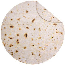 Jorbest Burritos Blanket, Tortilla Blanket for Adults and Kids, Double Sided Funny Food Throw Blanket for Everyone, Novelty Gifts for Teens, 285 GSM Soft Flannel Taco Blanket, 71 inches Beige