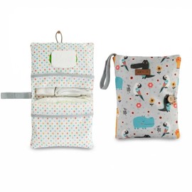 HAMUR - Bolsa organizadora portátil para bebé, mini pañalera plegable para carriola y viaje, ideal para recién nacidos, niños y niñas, diseño...      
