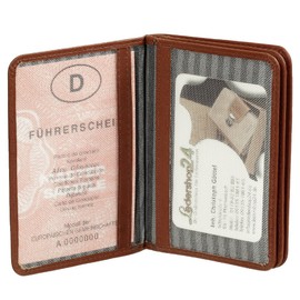 Branco Leather ID Card Holder Credit Card Holder Car Folder Various Colours, brown, ID holder ID card holder ideal for car genuine leather