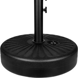 OCACA Simple Luxury HDPE 20 Inch Heavy Duty Patio Market Umbrella Stand with Steel Frame Water for Outdoor, Lawn, Garden, 20 Inch, Round Base