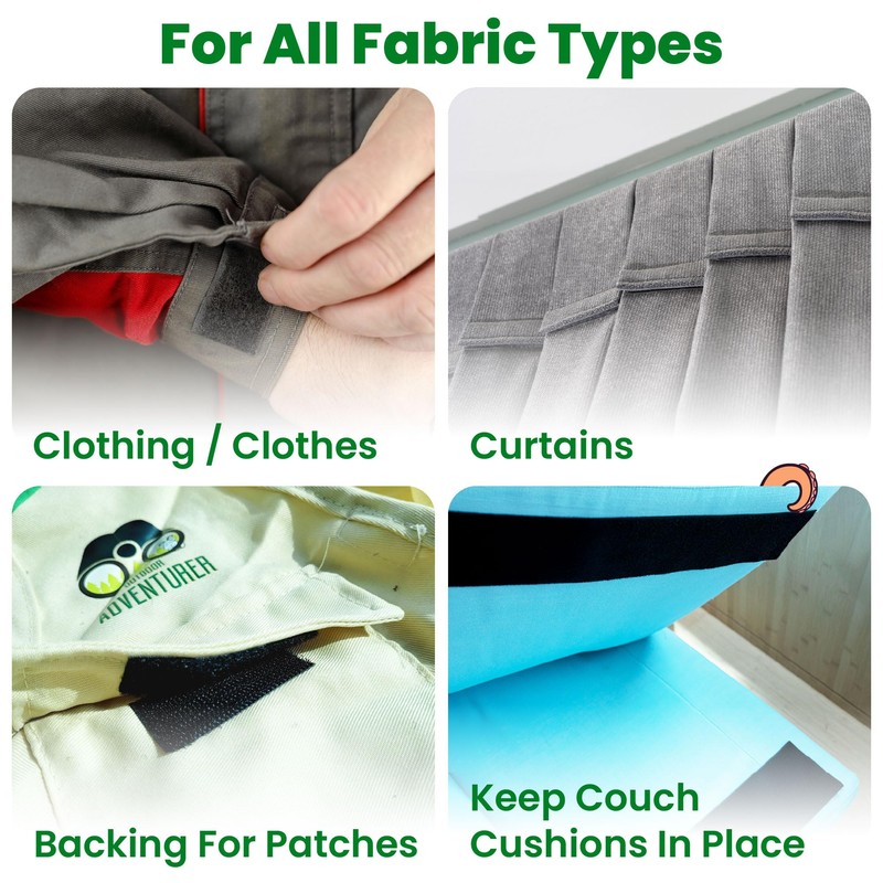 (16 FT x 3/4 Inch) Strips with Adhesive for Fabric,
