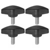 sourcing map 4pcs Tee Wing Knobs Thumb Screws M6 x