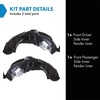 TRQ TRQ Front Inner Fender Liner Set Compatible with 2015-2017