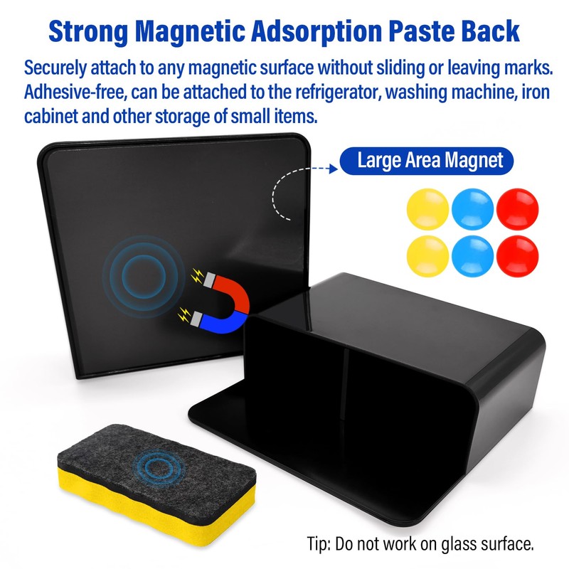 Keinlan 2Pcs Magnetic Pen Holder & Organizer for Whiteboard Fridge