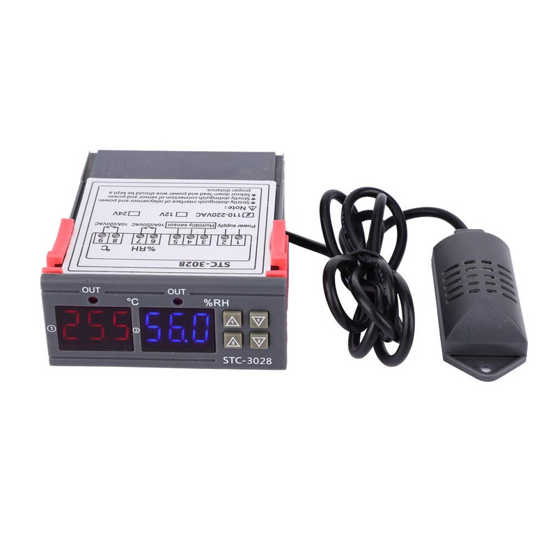 AUNMAS Control de Temperatura y Humedad STC 3028 12V/24V/110V/220V Pantalla